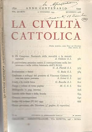 Bild des Verkufers fr La civilt cattolica Anno 100- Vol IV- quaderno 2388 zum Verkauf von Biblioteca di Babele