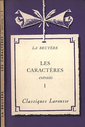 Seller image for Les caractres extraits I for sale by Biblioteca di Babele