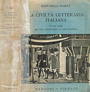 Bild des Verkufers fr La civilt letteraria italiana vol.I Da San Francesco a Savonarola zum Verkauf von Biblioteca di Babele