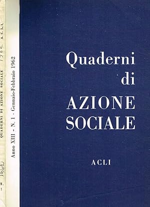 Seller image for Quaderni di azione sociale. Rivista bimestrale anno XIII n.1 for sale by Biblioteca di Babele