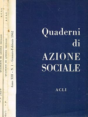 Seller image for Quaderni di azione sociale. Rivista bimestrale anno XIII n.1 2 for sale by Biblioteca di Babele