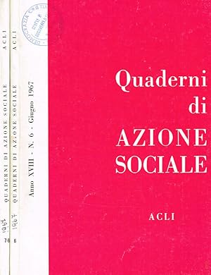 Seller image for Quaderni di azione sociale. Rivista mensile anno XVIII n.6 7/8 for sale by Biblioteca di Babele