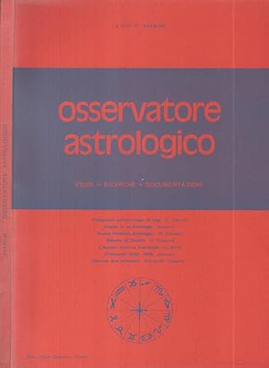 Bild des Verkufers fr Osservatore astrologico Studi - Ricerche - Documentazioni zum Verkauf von Biblioteca di Babele