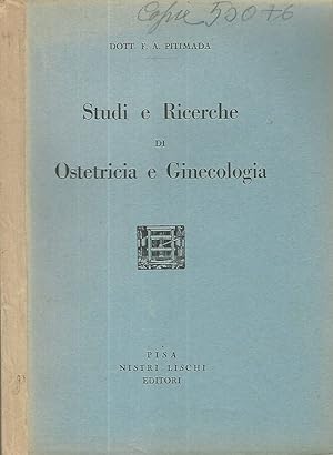 Bild des Verkufers fr Studi e ricerche di Ostetricia e Ginecologia zum Verkauf von Biblioteca di Babele