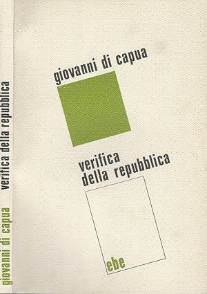 Bild des Verkufers fr Verifica della Repubblica zum Verkauf von Biblioteca di Babele