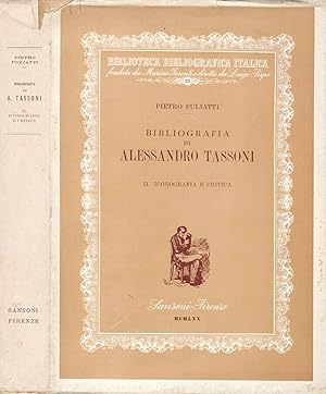 Immagine del venditore per Bibliografia di Alessandro Tassoni vol II II - Iconografia e critica venduto da Biblioteca di Babele