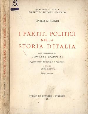 Bild des Verkufers fr I partiti politici nella storia d' Italia zum Verkauf von Biblioteca di Babele