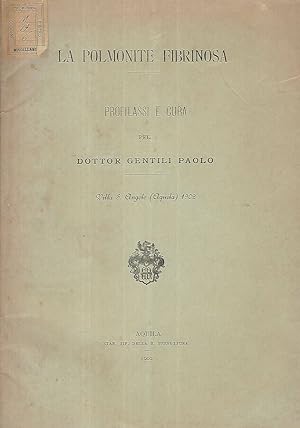 Bild des Verkufers fr La polmonite fibrinosa Profilassi e cura zum Verkauf von Biblioteca di Babele