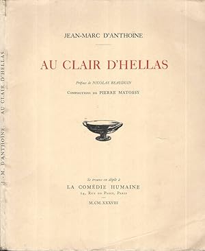 Bild des Verkufers fr Au clair d'Hellas zum Verkauf von Biblioteca di Babele