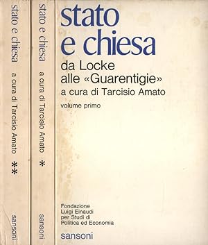 Imagen del vendedor de Stato e Chiesa Vol. I - II da Locke alle Guarentigie a la venta por Biblioteca di Babele