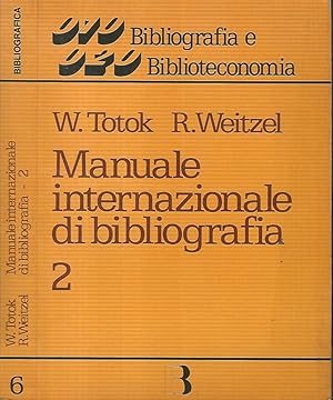 Bild des Verkufers fr Manuale internazionale di bibliografia Parte II Bibliografie speciali: Biblioteconomia e scienza dell'informazione zum Verkauf von Biblioteca di Babele