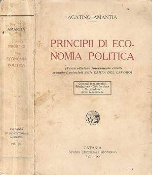 Seller image for Principii di economia politica Concetti fondamentali - Produzione - Distribuzione - Circolazione - Crisi economiche for sale by Biblioteca di Babele