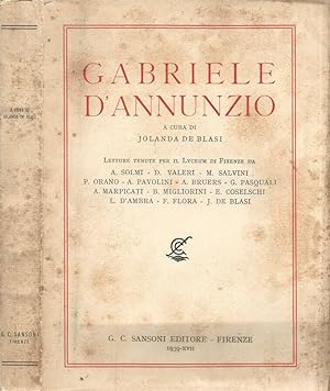 Bild des Verkufers fr Gabriele D'Annunzio Letterure inedite per il Lyceum di Firenze zum Verkauf von Biblioteca di Babele