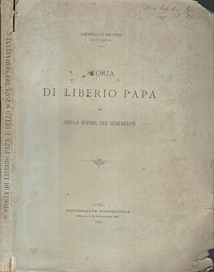 Bild des Verkufers fr Storia di Liberio Papa e dello scisma dei semiariani zum Verkauf von Biblioteca di Babele