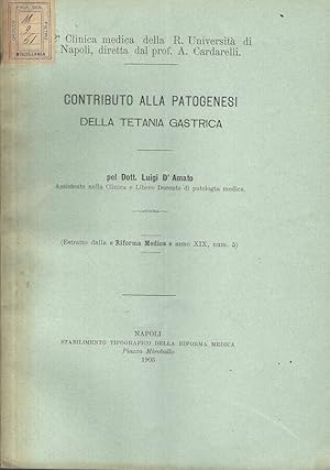 Immagine del venditore per Contributo alla patogenesi della tetania gastrica venduto da Biblioteca di Babele