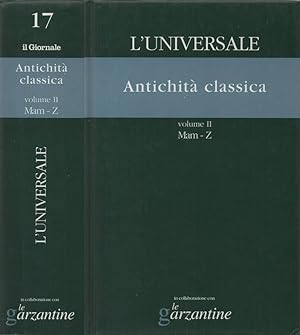 Bild des Verkufers fr Antichit classica Volume II Mam - Z zum Verkauf von Biblioteca di Babele