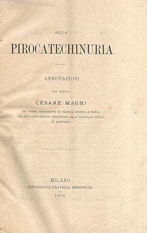 Imagen del vendedor de Sulla pirocatechinuria Annotazioni a la venta por Biblioteca di Babele