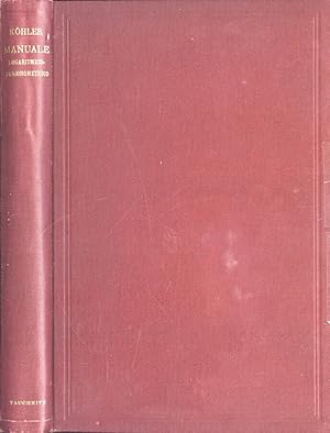 Bild des Verkufers fr Manuale logarimico - trigonometrico zum Verkauf von Biblioteca di Babele