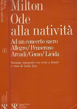 Bild des Verkufers fr Ode alla nativit Ad un concerto sacro, Allegro, Penseroso, Arcadi, Como, Licida. zum Verkauf von Biblioteca di Babele