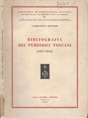 Bild des Verkufers fr Bibliografia dei periodici toscani (1847 - 1852) zum Verkauf von Biblioteca di Babele