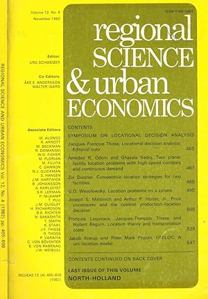 Image du vendeur pour Regional science & urban economics vol.12 n.4 mis en vente par Biblioteca di Babele