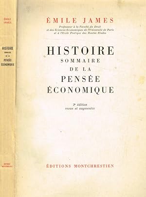 Bild des Verkufers fr Histoire sommaire de la pense conomique zum Verkauf von Biblioteca di Babele