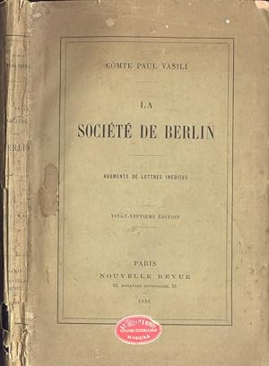 Seller image for La socit de Berlin augment de lettres indites for sale by Biblioteca di Babele