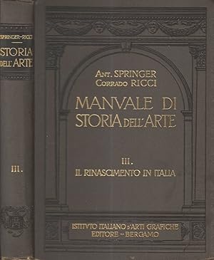 Seller image for Manuale di storia dell'arte Vol. III for sale by Biblioteca di Babele