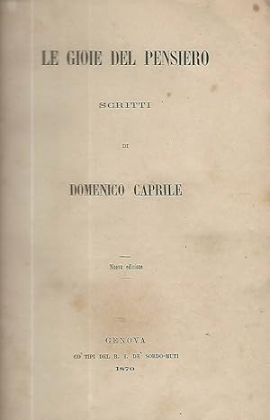 Seller image for Le gioie del pensiero. Scritti di Domenico Caprile for sale by Biblioteca di Babele
