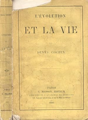 Bild des Verkufers fr L'volution et la vie zum Verkauf von Biblioteca di Babele