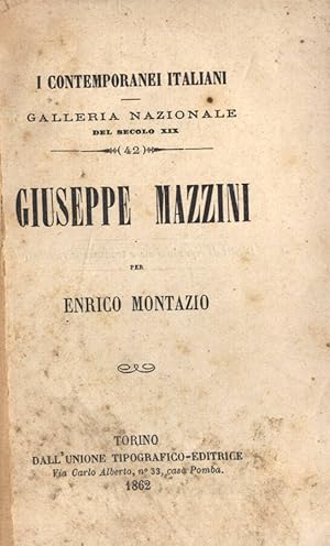 Bild des Verkufers fr Giuseppe Mazzini zum Verkauf von Biblioteca di Babele