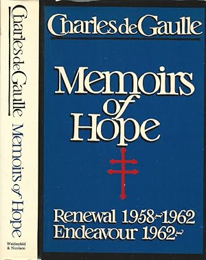 Seller image for Memoirs of Hope Renewal 1958-62. Endeavour 1962- for sale by Biblioteca di Babele