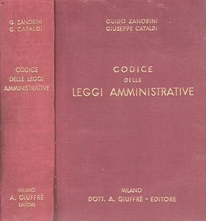 Bild des Verkufers fr Codice delle leggi amministrative zum Verkauf von Biblioteca di Babele