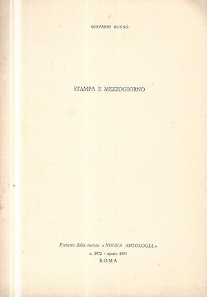 Bild des Verkufers fr Stampa e Mezzogiorno zum Verkauf von Biblioteca di Babele