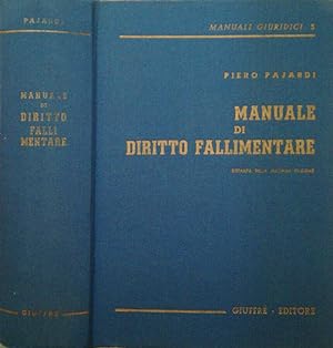 Bild des Verkufers fr Manuale di Diritto Fallimentare zum Verkauf von Biblioteca di Babele