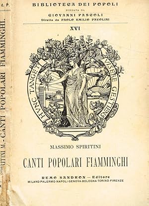 Imagen del vendedor de Canti popolari fiamminghi a la venta por Biblioteca di Babele