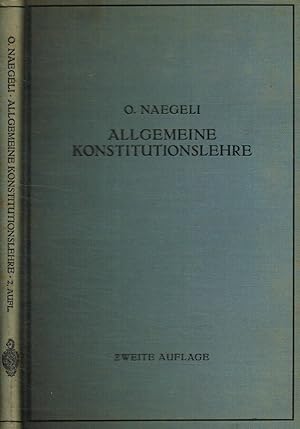 Seller image for Allgemeine Konstitutionslehre for sale by Biblioteca di Babele