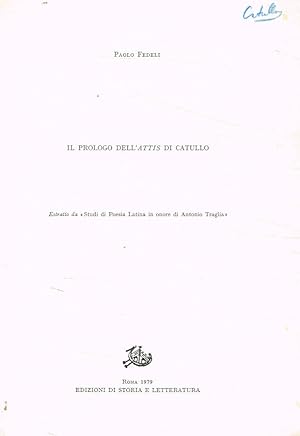 Seller image for Il prologo dell'Attis di Catullo Estratto da Studi di Poesia Latina in onore di Antonio Traglia for sale by Biblioteca di Babele