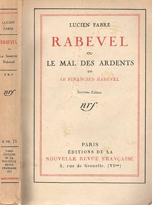 Image du vendeur pour Rabevel ou le mal des ardents II. Le financier rabevel mis en vente par Biblioteca di Babele