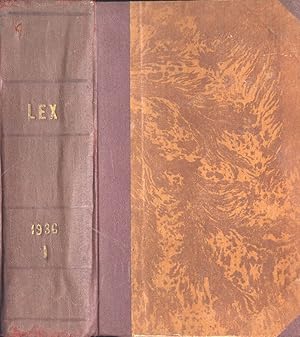 Bild des Verkufers fr Lex Anno 1936 Vol. I zum Verkauf von Biblioteca di Babele