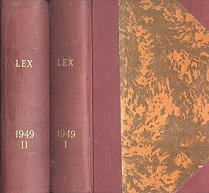 Bild des Verkufers fr Lex Anno 1949 Vol. I - II zum Verkauf von Biblioteca di Babele