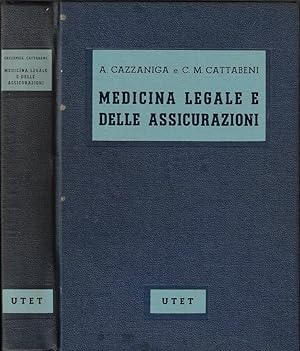 Bild des Verkufers fr Medicina legale e delle assicurazioni zum Verkauf von Biblioteca di Babele