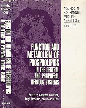 Bild des Verkufers fr Function and Metabolism of Phospholipidis in the Central and Peripheral Nervous System zum Verkauf von Biblioteca di Babele