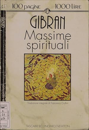 Bild des Verkufers fr Massime spirituali zum Verkauf von Biblioteca di Babele