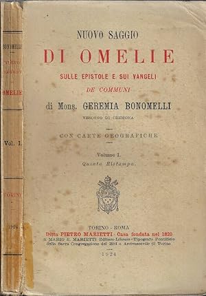 Seller image for Nuovo saggio di omelie Vol I Sulle Epistole e sui Vangeli de commini for sale by Biblioteca di Babele