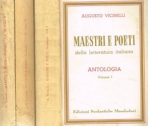 Bild des Verkufers fr Maestri e poeti della letteratura italiana. Antologia vol.I, III/1, III/2 zum Verkauf von Biblioteca di Babele