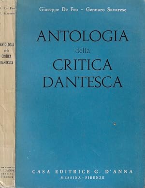 Bild des Verkufers fr Antologia della critica dantesca zum Verkauf von Biblioteca di Babele