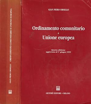 Bild des Verkufers fr Ordinamento comunitario e Unione europea zum Verkauf von Biblioteca di Babele