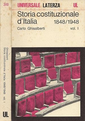 Bild des Verkufers fr Storia costituzionale d'Italia 1848-1948. Vol. I zum Verkauf von Biblioteca di Babele