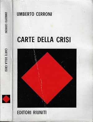 Bild des Verkufers fr Carte della crisi zum Verkauf von Biblioteca di Babele